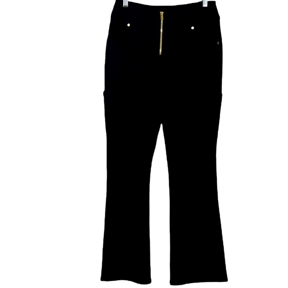 JAANUU Boot cut Goal zipper side pockets black pants SZ M - Picture 1 of 12
